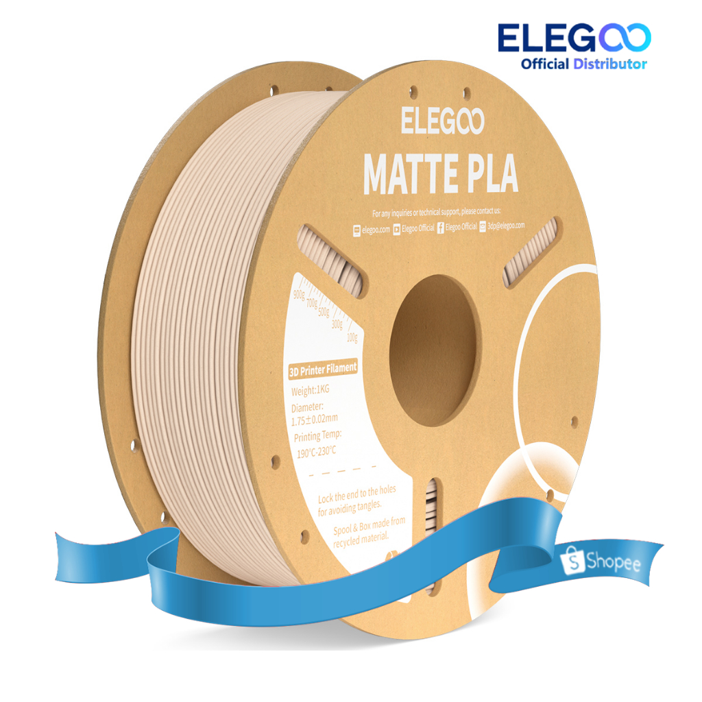 Elegoo PLA Matte Filament 1.75mm 1KG (สีด้าน หรูหรา มีสไตล์)