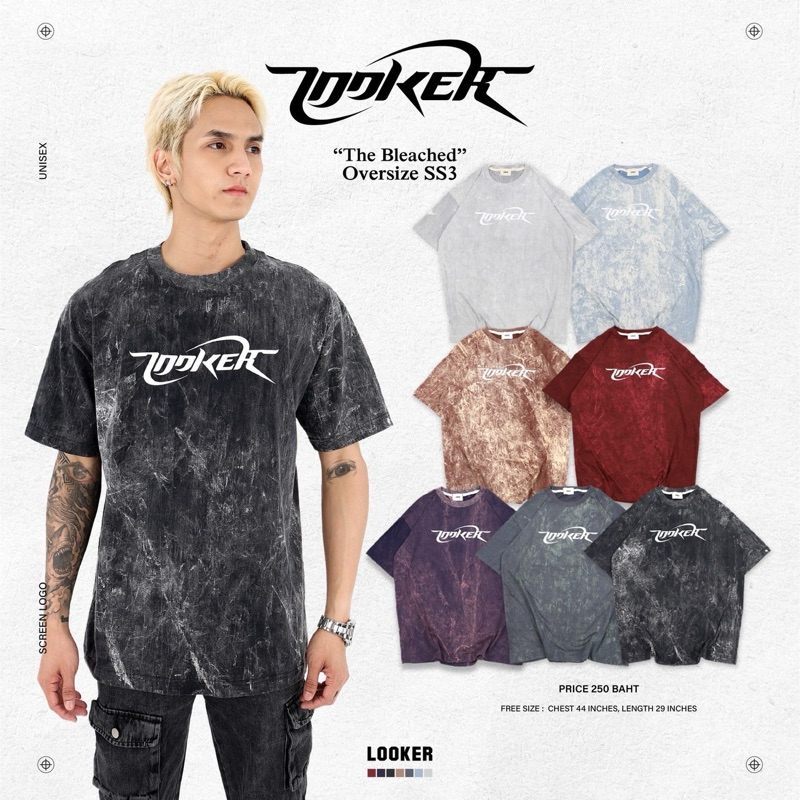 LOOKER - THE Bleached Oversize SS3 (เสื้อยืดผ้าฟอก)