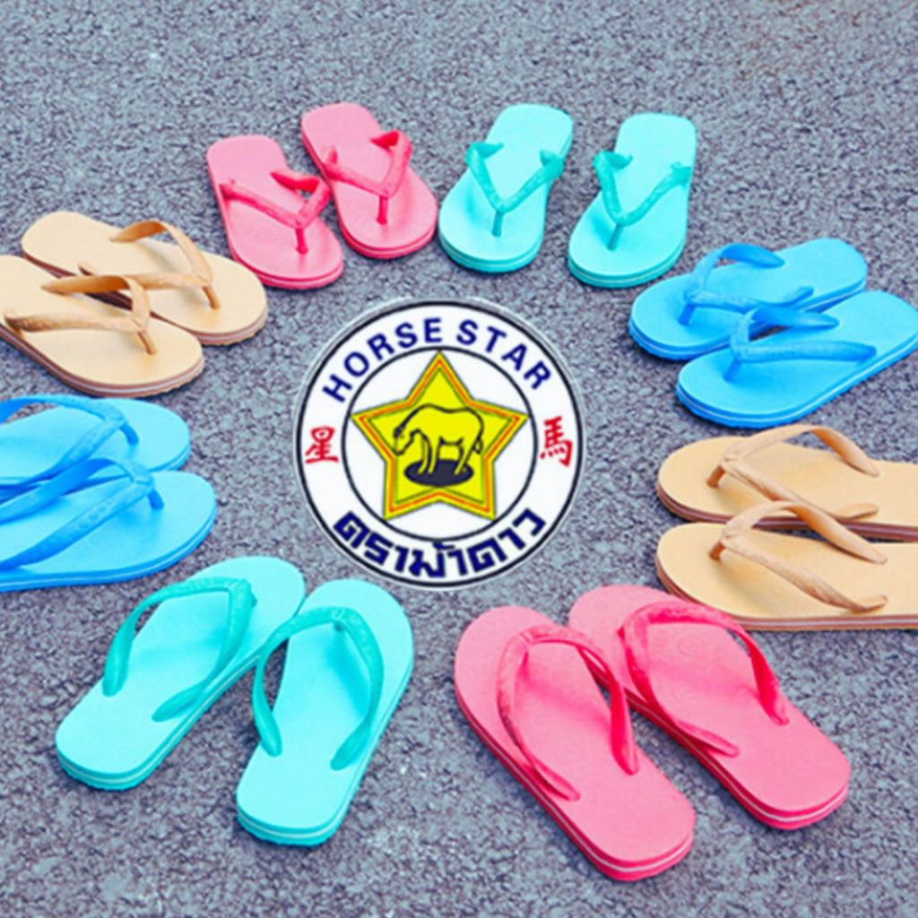 รองเท้าแตะฟองน้ำม้าดาวของแท้100% พื้นยาง แบบหนา กันลื่น ทนทาน พร้อมส่ง ทุกสี ทุกไซส์