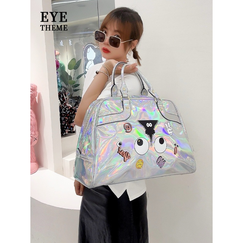 กระเป๋าเดินทางทรงโดมสีเงินเมทัลลิคEyetheme#2592