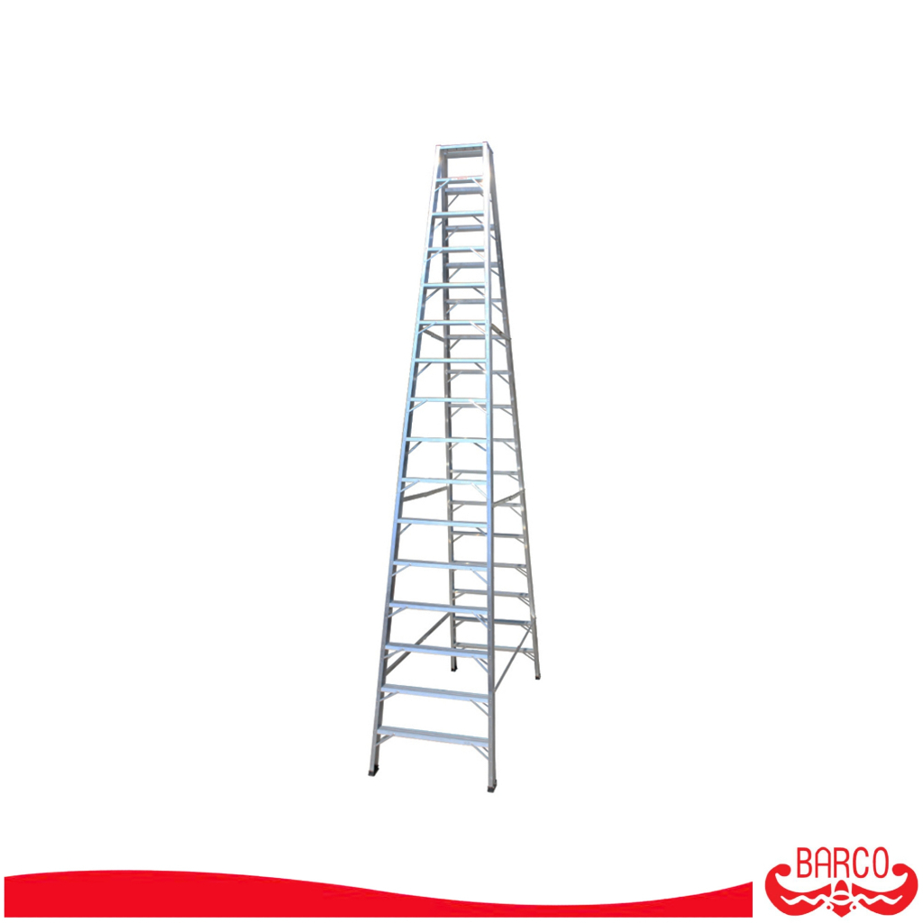 BARCO บันไดอลูมิเนียมทรงเอ ขึ้น2ทาง 16 ขั้น 4.8 ม.