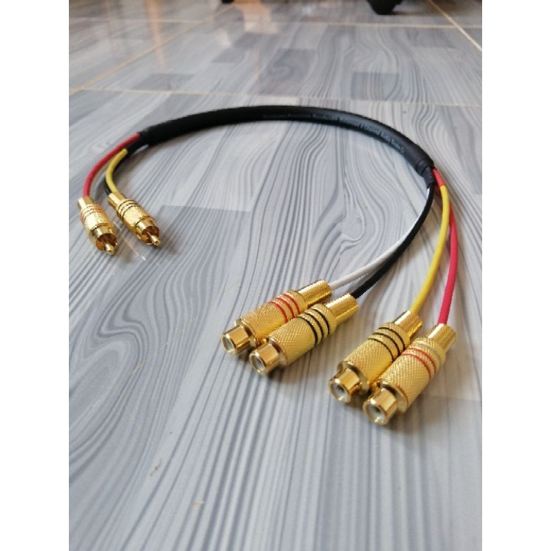 สาย​ RCA​สัญญาณ​เสียง​แบบ2ออก4
