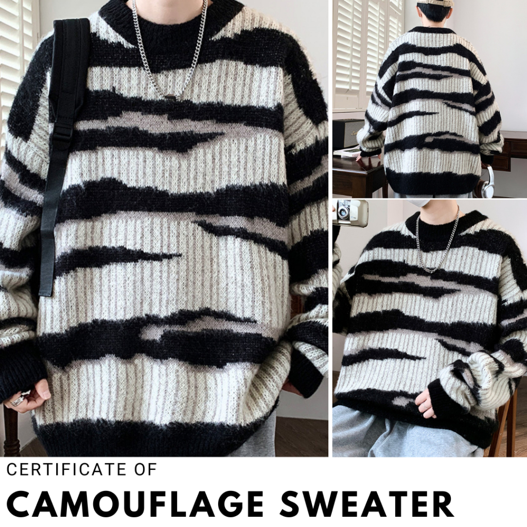 11.WOLF Camouflage Sweater เสื้อแขนยาวไหมพรมลายพราง / SW25