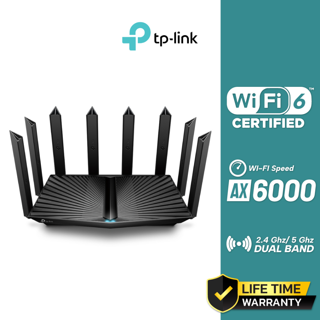 TP-Link AX6000 8-Stream Wi-Fi 6 Router with 2.5G Port รุ่น Archer AX80