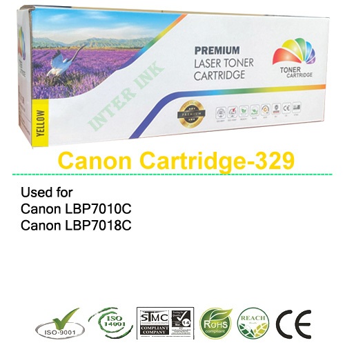 ตลับหมึก Canon LBP7010C / LBP7018C (Canon Cartridge-329) สีเหลือง Color Box