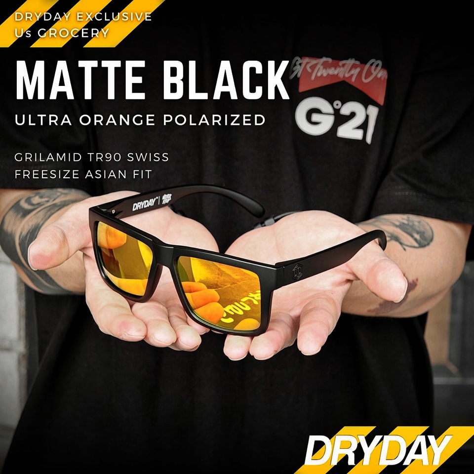 DRYDAY MATTE BLACK - ORANGE POLA