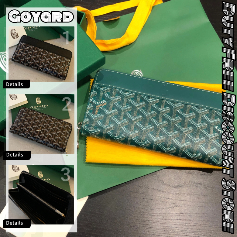 Goyard MATIGNON Long Zip Wallet โกยาร์ด กระเป๋าสตางค์ใบยาว/กระเป๋าสตางค์ซิป#สีน้ำตาล