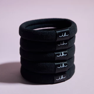invisibobble ยางรัดผม ถนอมเส้นผม ยางรัดผมแบบผ้า รุ่น HAIRTIE Ecotie สี Black (1 กล่องบรรจุ 5 ชิ้น)