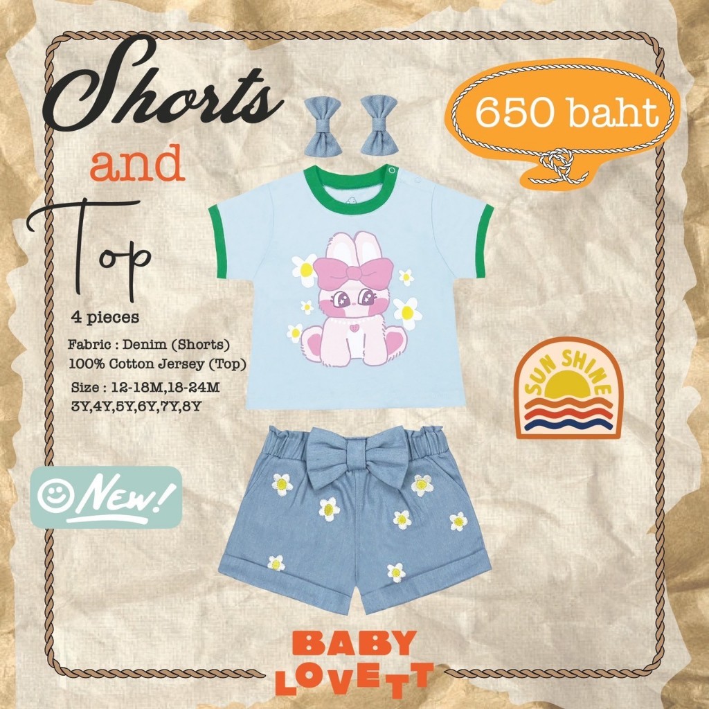 04 Denim - Top and Shorts