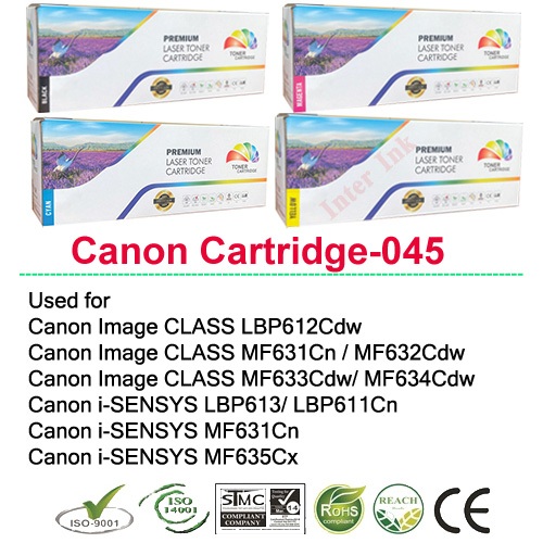 ตลับหมึก Canon Cartridge-045 (สีดำ/ สีฟ้า/ สีเหลือง/ สีแดง) Color Box