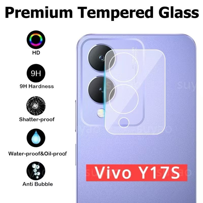 ฟิล์มกระจก ใส เลนส์กล้อง  Vivo Y17S Y17S 4G ฟิล์มกระจกเต็มเลนส์ ใส 3D