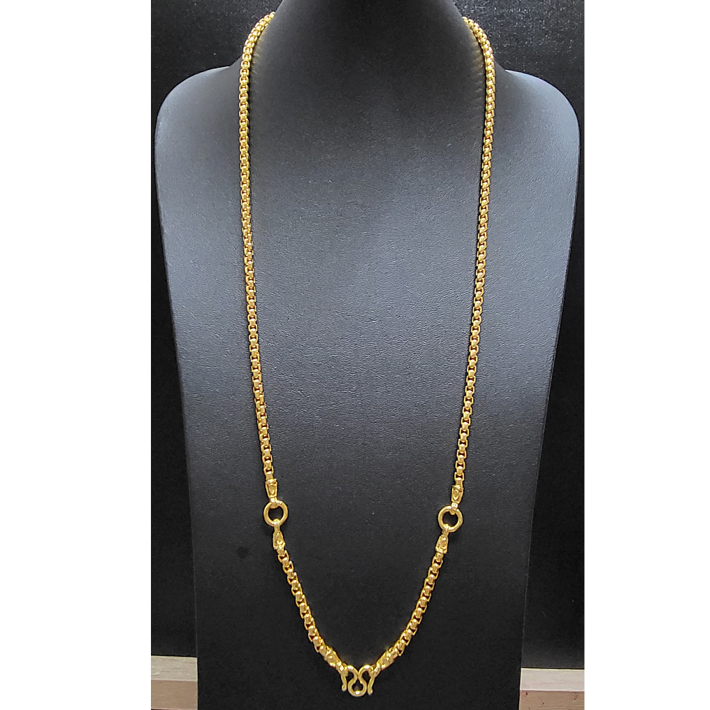 สร้อยคอ27 นิ้ว สร้อยคอลายยอดฮิต สร้อยคอลายโซ่ใหญ่ ลายโซ่โปร่งทรงเหลี่ยม ชุบทอง ชุบทองเค - รูปที่ 2