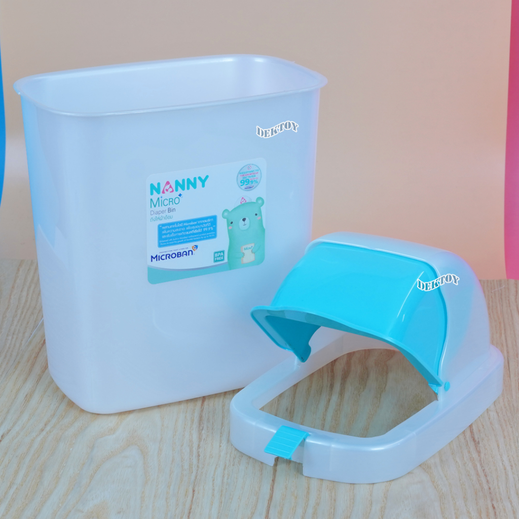 Nanny ถังขยะ ถังใส่ผ้าอ้อม ขนาด 9 ลิตร รุ่น Micro+ มี Microban ป้องกันแบคทีเรีย 3378 - รูปที่ 5