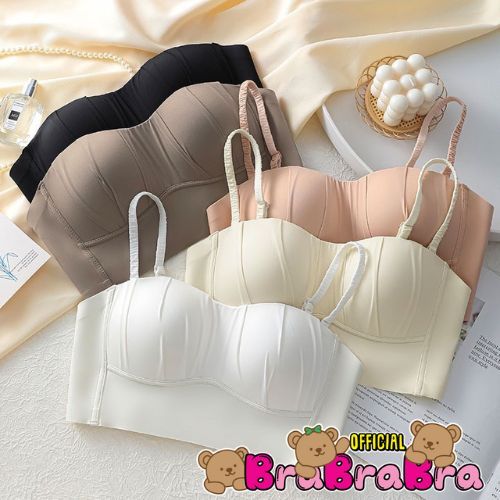 🧸💦𝑩𝒓𝒂𝑩𝒓𝒂𝑩𝒓𝒂⛱️🧸#bra-282  ชุดชั้นใน บรา ยกทรง เสริมเต้า ไร้รอยต่อ ไร้ขอบ ไร้โครง