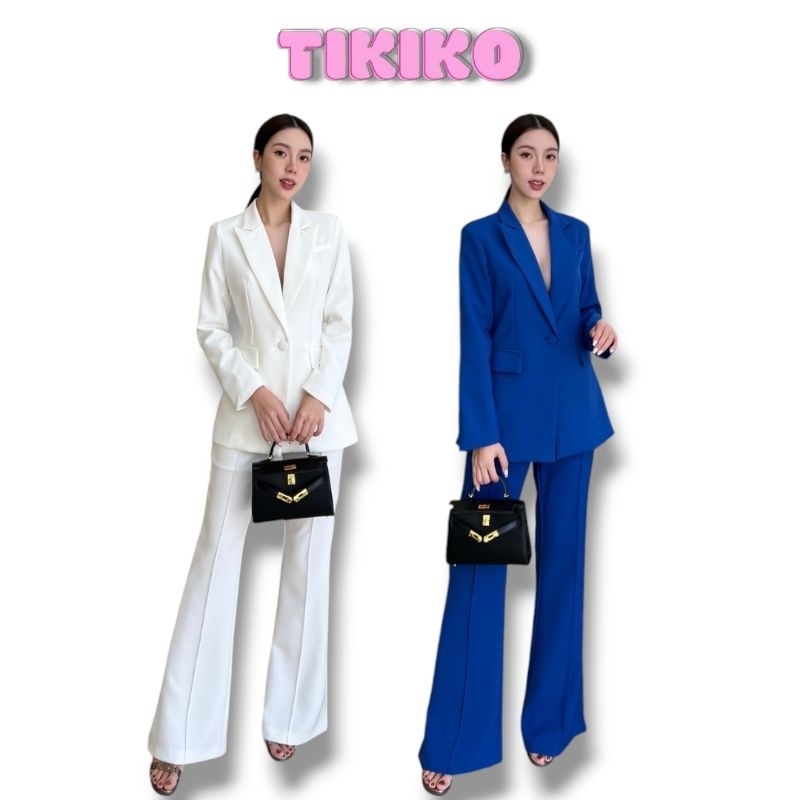 CHARISSA S-3xl สูทกระดุม 1 เม็ด +กางเกงขาม้า  80020