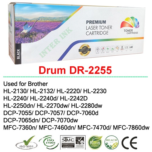 ดรัมเทียบเท่า Drum Brother DR-2255 สำหรับ Brother MFC-7360n / MFC-7460dn / MFC-7860dw (12K) Color Bo