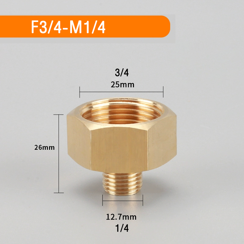 พร้อมสต็อก ข้อต่อทองเหลือง 1/8" 1/4 "3/8 1/2" ชายกับหญิงด้ายทองเหลืองท่อลดบูชท่อทองแดงเชื่อมต่อการใช้น้ําแก๊สน้ํามัน