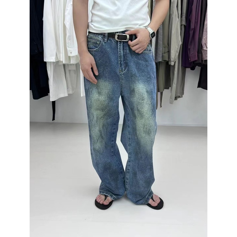 PAINT SPLATTER JEANS กางเกงยีนส์ขากระบอก