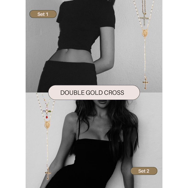 i/flower/you รุ่น double gold cross