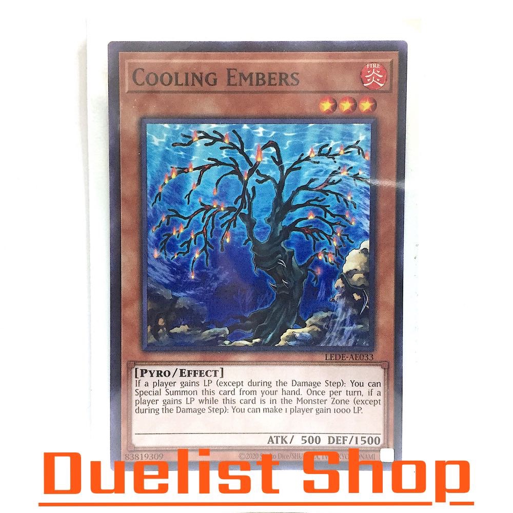 Cooling Embers (N) Monster Fire Level3 [Pyro/Effect] ชุด LEDE-AE033 การ์ดยูกิโอ (Yu-Gi-Oh!) OCG Asia