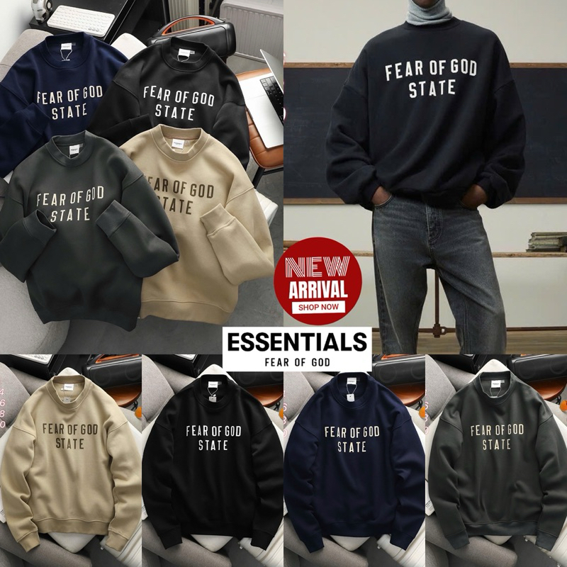ESSENTIALS FEAR OF GOD STATE SWEATER เสื้อแขนยาวคอกลม สเวตเตอร์ Essentials งานสวย ตรงปก ส่งไวจากไทย