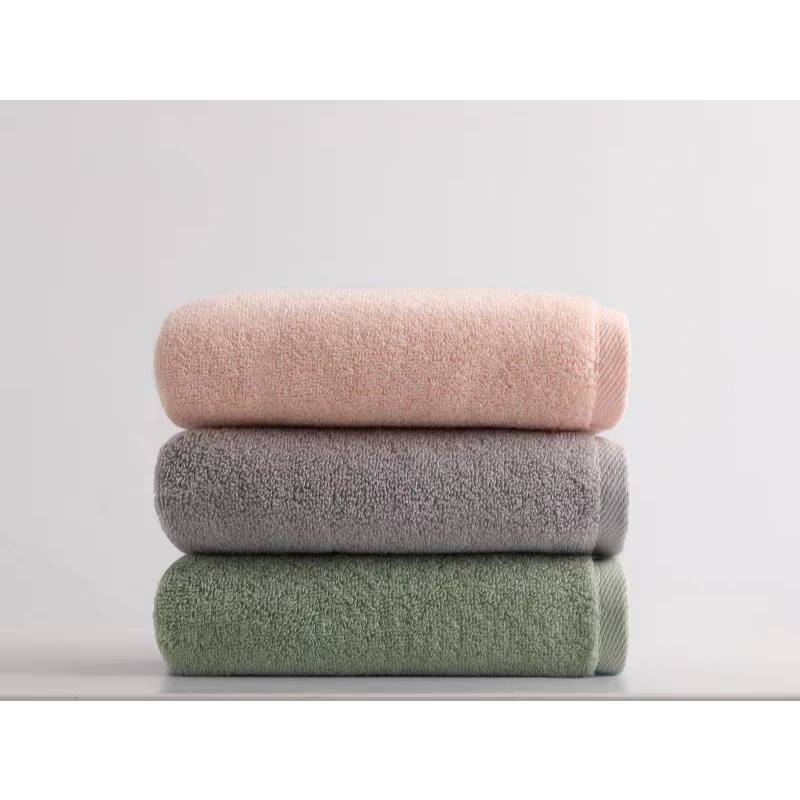 ผ้าเช็ดตัว เนื้อผ้าหนา COTTON 100% สีพื้น ซับน้ำได้ดี ขนาด 35*75 Cm 70*140 Cm