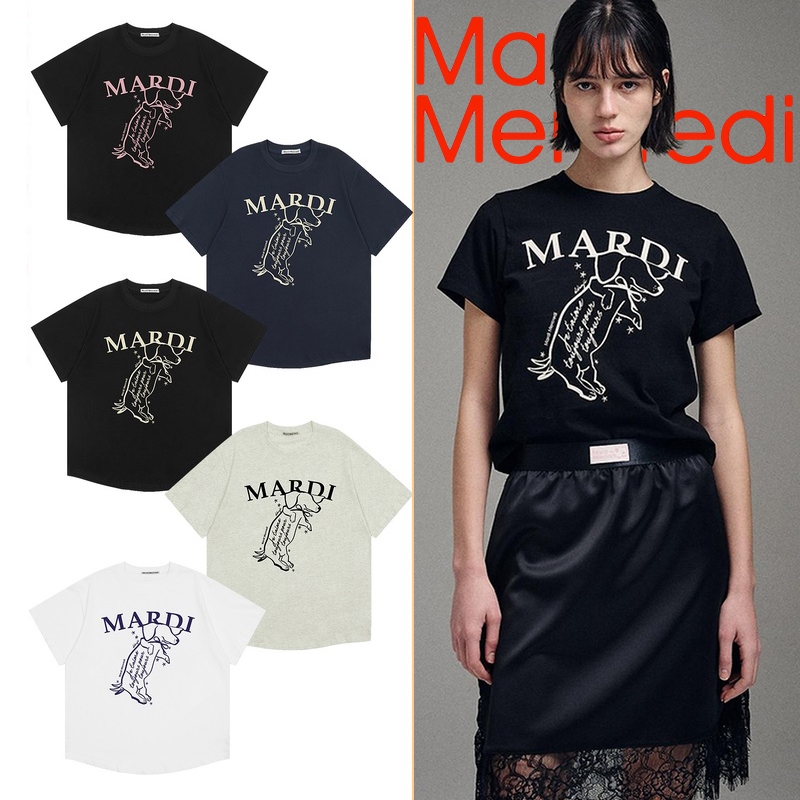 Mardi Mercredi SLIM TSHIRT Print Pattern oversize women cotton 100 ผ้านิ่ม เด้ง ใส่สบาย สไตล์เกาหลี