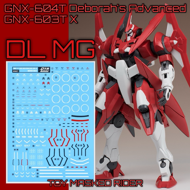 🟥ดีคอลน้ำ DL DECAL MG 1/100 GNX-604T Deborah's Advanced/GNX-603T X