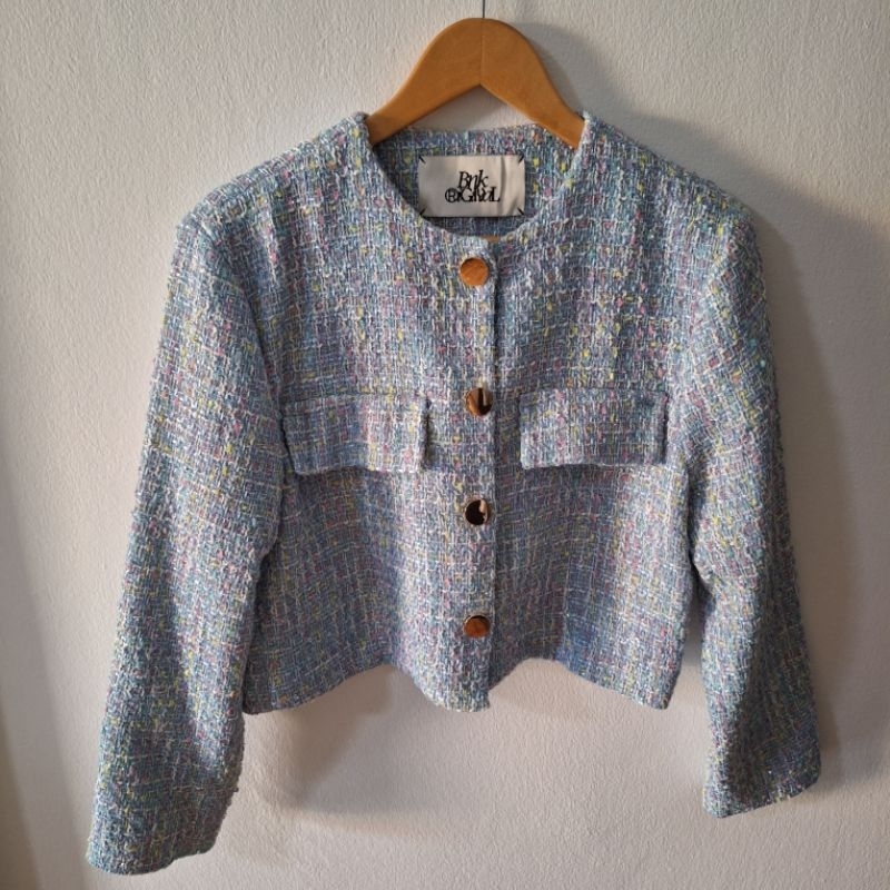 ส่งต่อ BNK BRAND milan tweed jacket สี sprinkle (secret)