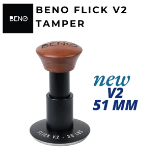 BENO Flick Tamper เเทมป์เปอร์กดกาแฟ ระบสปริงคู่ แรงกดคงที่ 30 ปอนด์ แบบดีดกลับ ตัดแรงอัตโนมัติแบบเดียวกับ force tamper