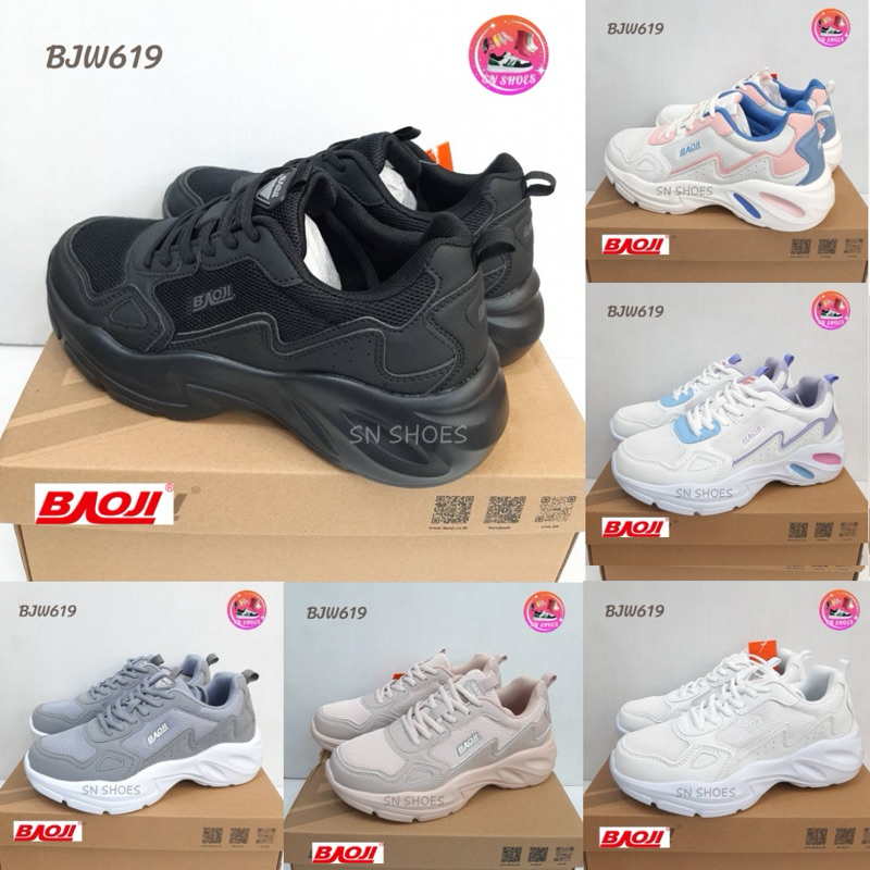 รองเท้าผ้าใบ BAOJI เเท้100% BJW 619รองเท้าผ้าใบผู้หญิง ไซร้ 37-41
