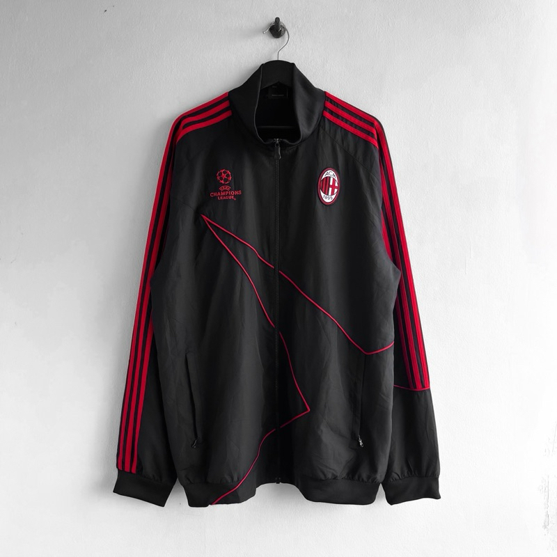 เสื้อแจ็คเก็ต ADIDAS X AC MILAN 2009-2010 VINTAGE 00S AC MILAN ZIP SWEATSHIRT FOOTBALL SOCCER URFA C