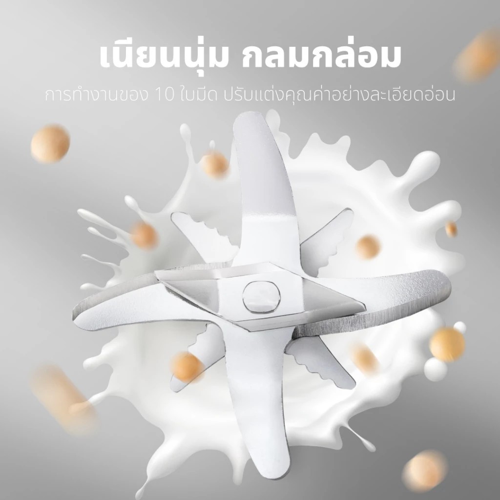 Kashiwa เครื่องปั่นน้ําธัญพืช นมถั่วเหลือง มี 10 ใบมีด รุ่น BL-006 เครื่องทำน้ำเต้าหู้ น้ำเต้าหู้ - รูปที่ 5