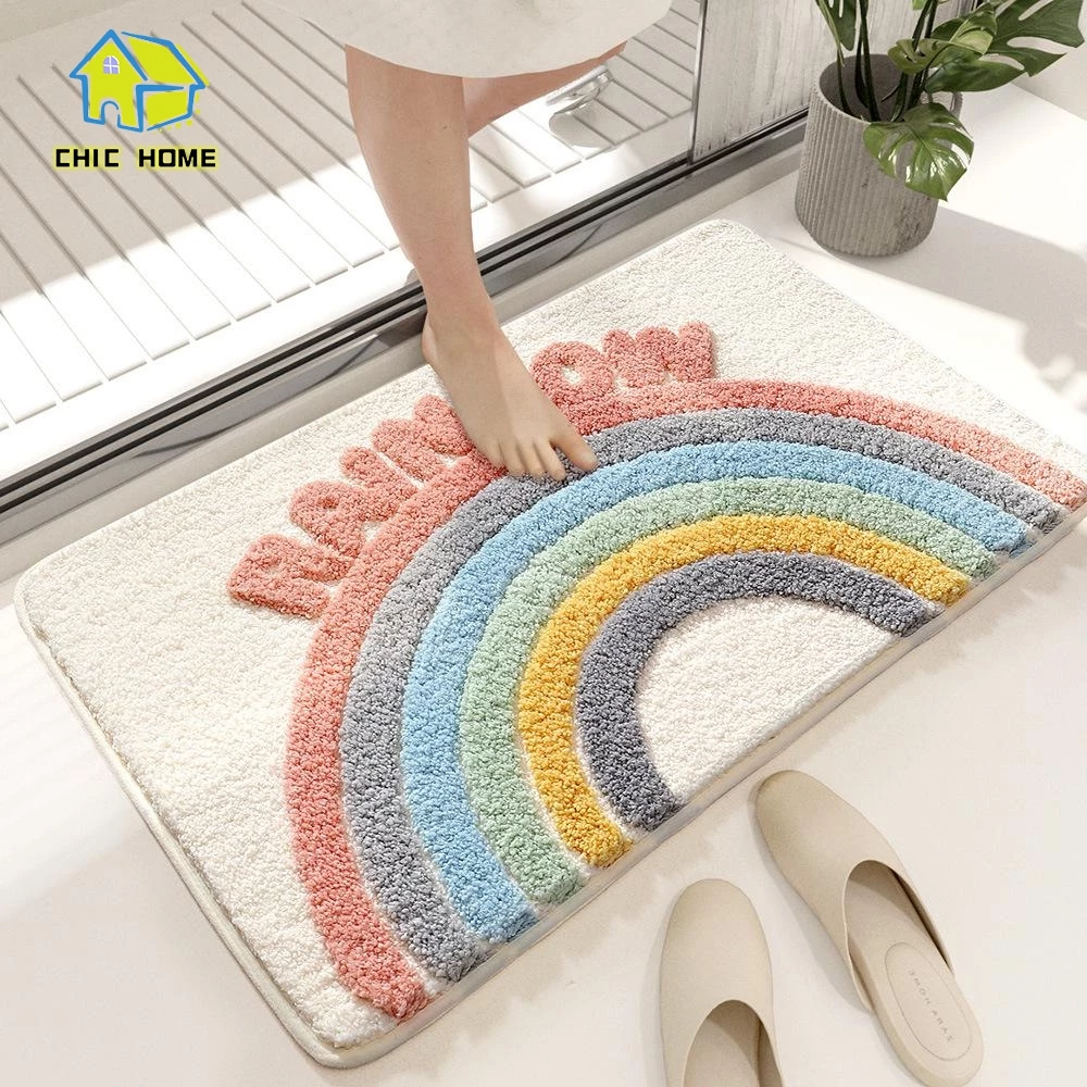 พรมปูพื้น ดูดซับน้ำ สำหรับห้องน้ำ ห้องครัว ขนาด 40 * 60 ซม. / 50 * 80 ซม พรมเช็ดเท้า พรมเนื้อนุ่ม พรมซับน้ำได้ดี แห้งไว