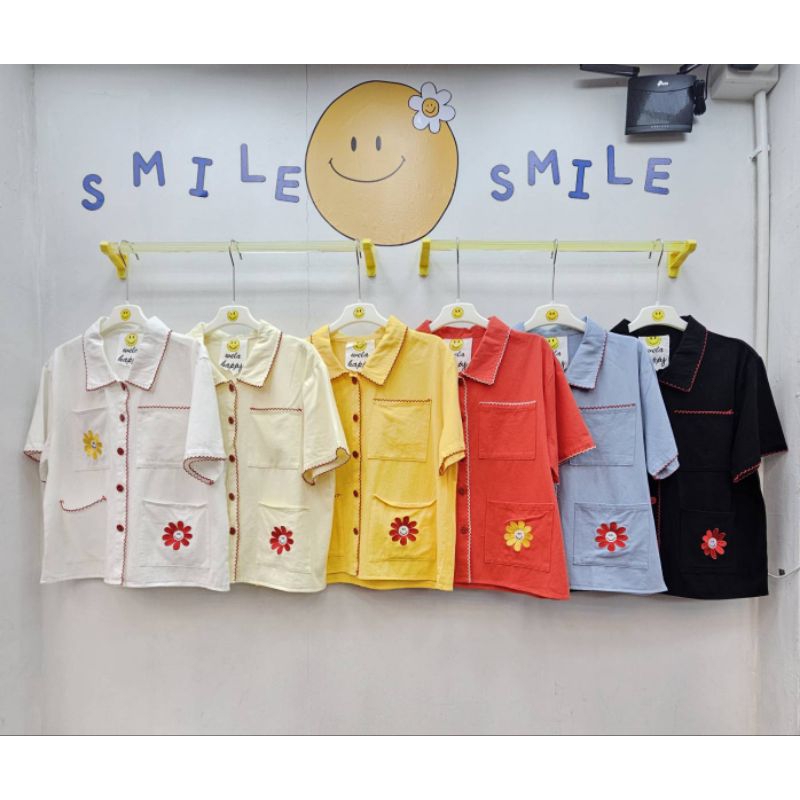 งานป้าย WELA HAPPY เสื้อยีนส์ งานปัก ผ้าดีมาก ใส่สบาย