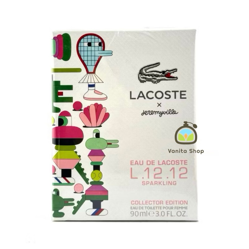 น้ำหอมแท้ 100% Lacoste Eau de Lacoste L.12.12 Blanc Pure Collector Edition Pour femme x Jeremyville