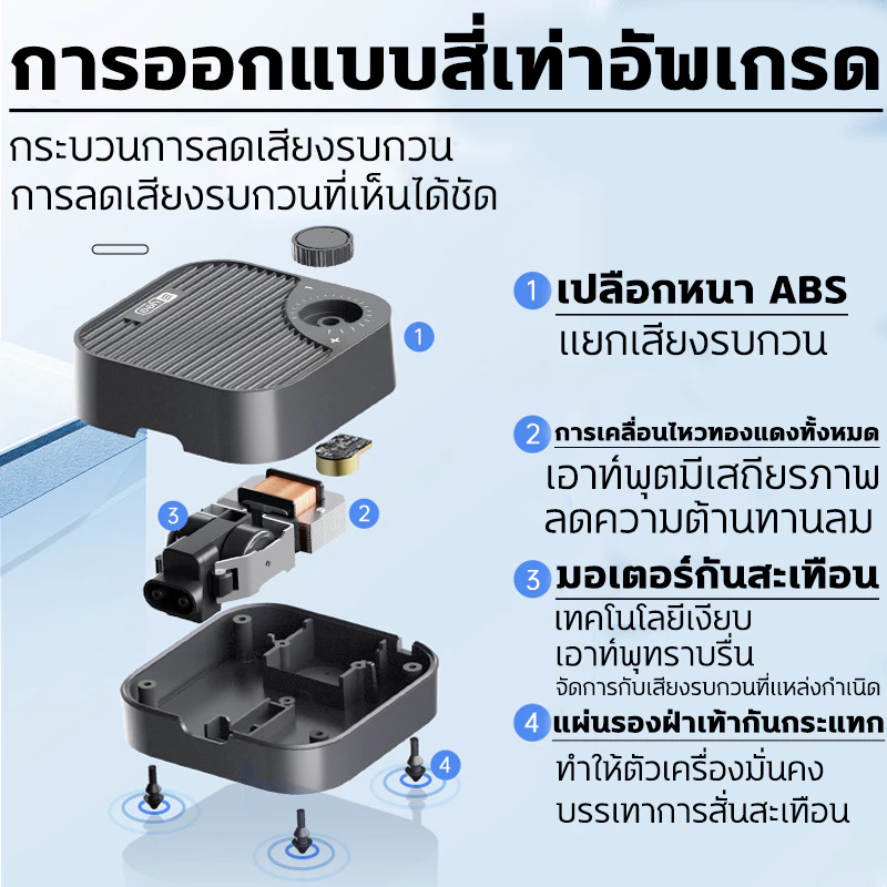 YEE ปั๊มลมตู้ปลา ปั๊มออกซิเจน ไร้เสียงรบกวน thumbnail 5