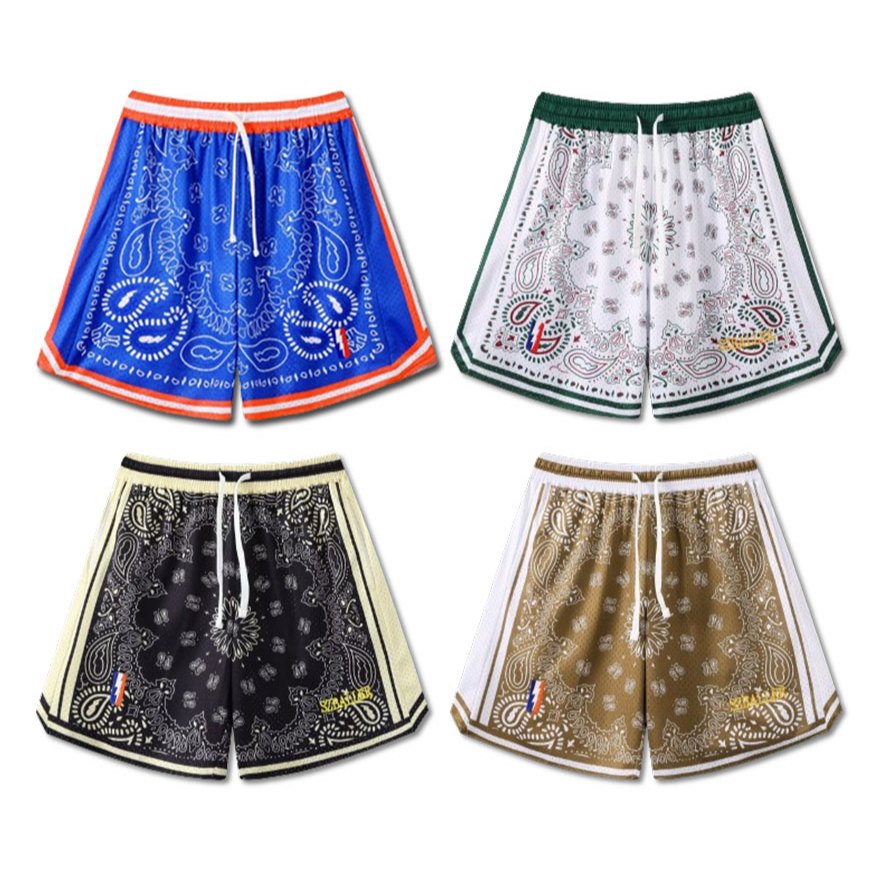 กางเกงบาส Paisley Basketball Shorts แบบสั้น ใส่ได้ทั้งผู้ชาย ผู้หญิง เล่นกีฬา บาสเกตบอล,ออกกำลัง