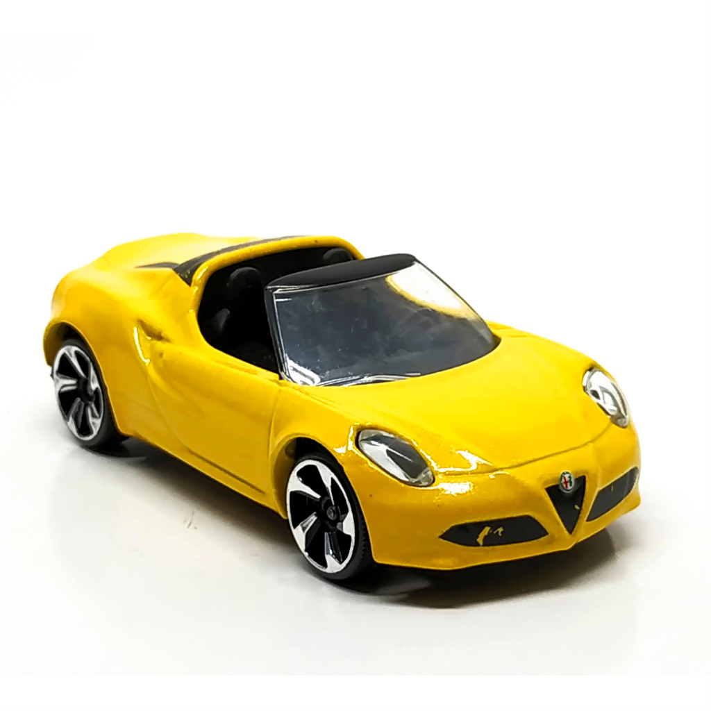 Majorette Alfa Romeo 4C Spider - Yellow / ล้อ 5LTS /scale 1/57 (3 inches) no Package