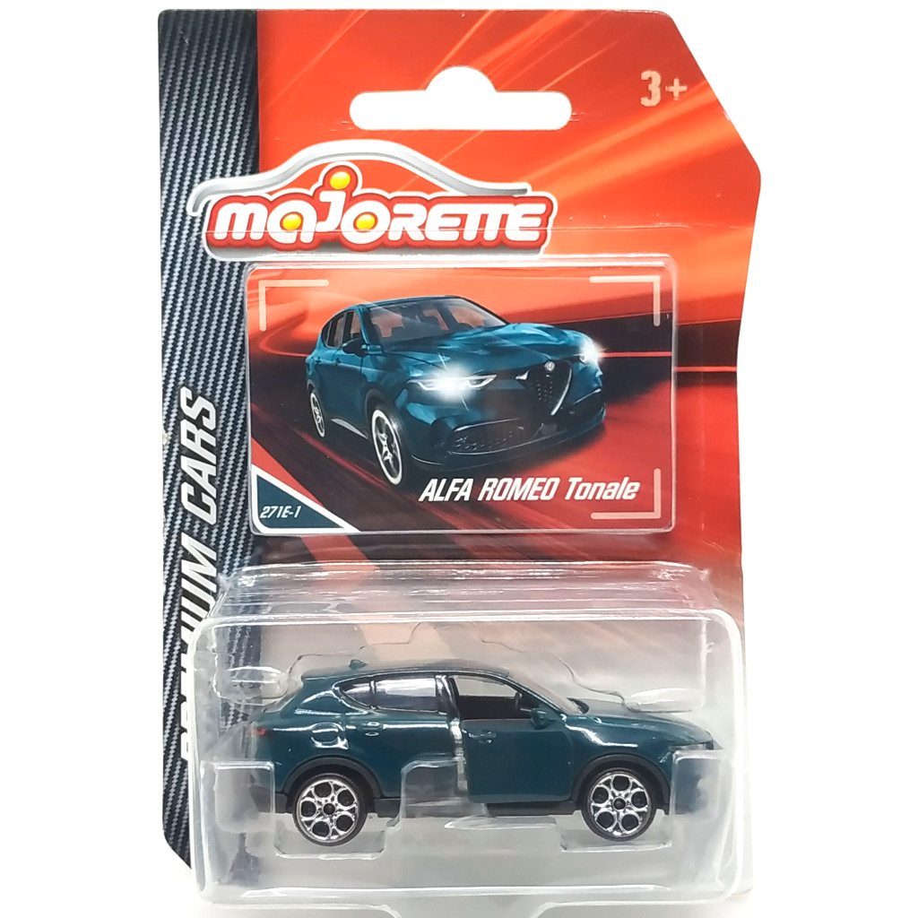 Majorette Alfa Romeo Tonale สีเขียวเข้ม Scale 1/59 (8cm) package แบบมีการ์ด