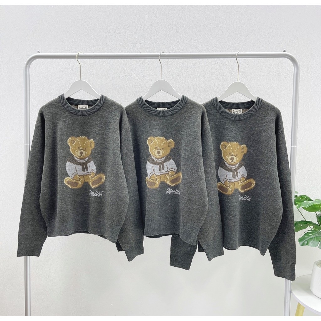 Marithe Doodle Bear Sweater ( Charcoal )