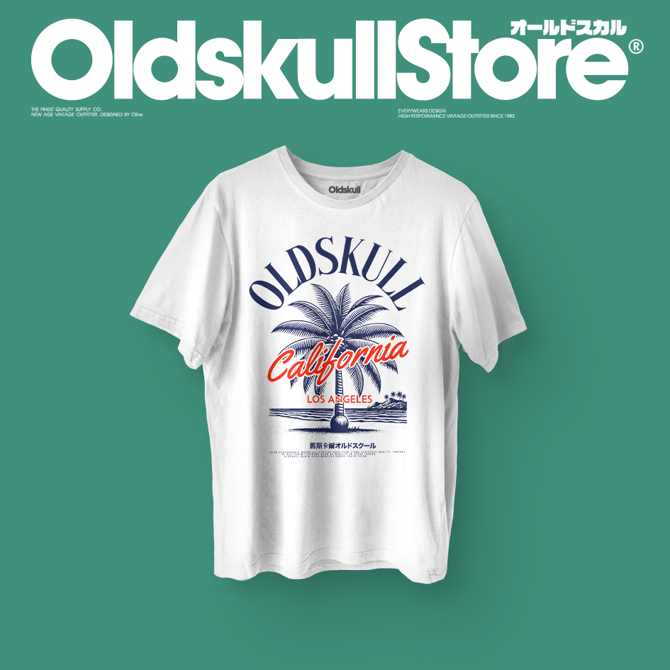 Oldskull เสื้อยืดผู้ชาย เสื้อยืด คอกลม แขนสั้น พิมพ์ลายหลากหลาย