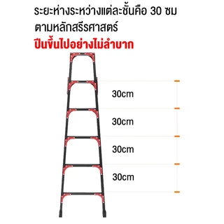 บันไดพับได้ บันได บันไดอลูมิเนียม รับน้ำหนักได้ 500KG 4-7ชั้น ใช้งานง่าย สะดวกพกพาสบาย ทนแข็งแรง
