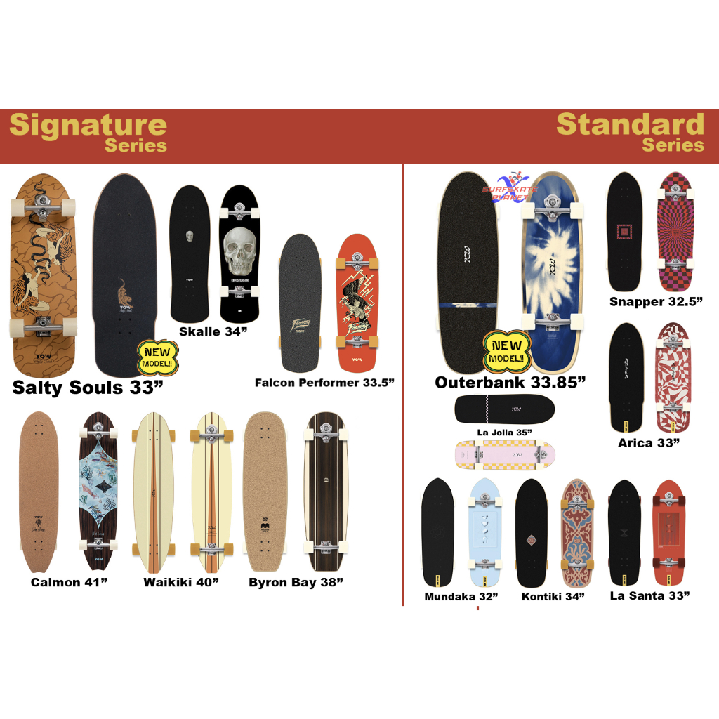 YOW Surfskate 2024 - Skalle Falcon Panthera Calmon Snapper Arika Outer Bank Lower La Santa Kontiki Waikiki Byron Bay