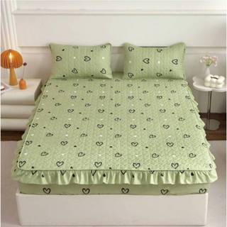 ผ้าปูที่นอนเสริมใย นอนสบายผ้าคอตตอน รุ่นระบาย สามารถใช้ได้กั…