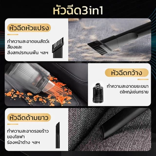 LT-009 เครื่องดูดฝุ่น ไซส์มินิ ไร้สาย 3in1 ดูดฝุ่น+เป่าลม ลมแรง ใช้ได้ทั้งในบ้าน และในรถ ที่ดูดฝุ่นไฟฟ้า USBชาร์จ