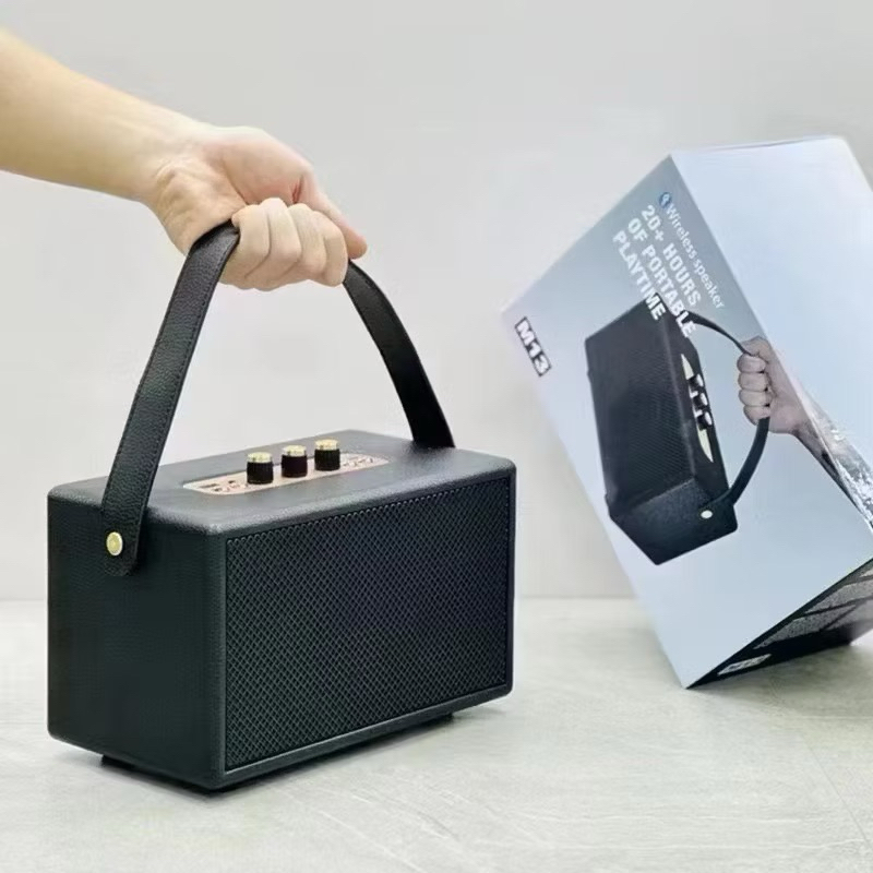 M13 ลำโพงบลูทูธ พร้อมสายหิ้ว ปรับเบสได้ เสียงแน่น 20W ของแท้100%