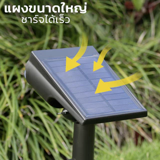 ค่าไฟฟ้าเป็นศูนย์โคมไฟสนาม ไฟโซล่าเซลล์ LED แสงขาว/เหลือง ส่องต้นไม้และสวน พลังงานแสงอาทิตย์ 0ค่าไฟ Solar light ไฟโซลาร์