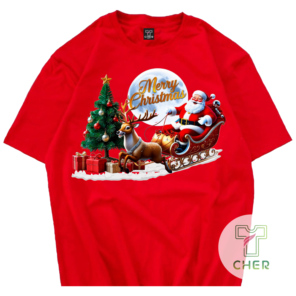 เสื้อยืดลาย Merry Christmas 2024 No 08 09 เนื้อผ้า cotton 100% มีทั้งเด็กเล็กและของผู้ใหญ่
