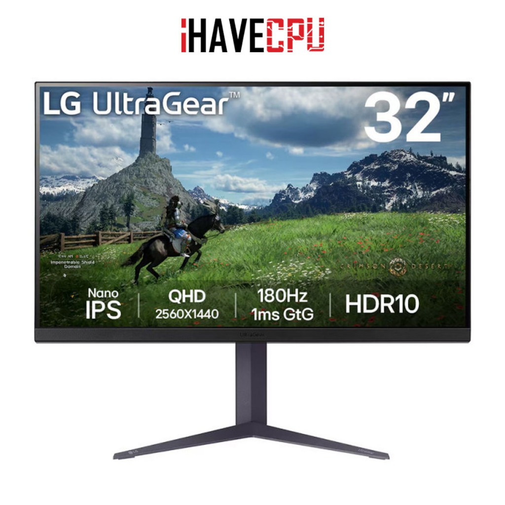 iHAVECPU MONITOR (จอมอนิเตอร์) LG ULTRAGEAR 32GS85Q-B - 31.5 NANO IPS 2K 180Hz